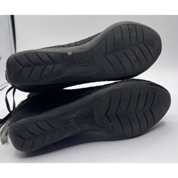 Zee Alexis Ankle Boots Women's Size 39 (U.S. Size 8.5) Black Woven Tina Boots - Picture 8 of 8